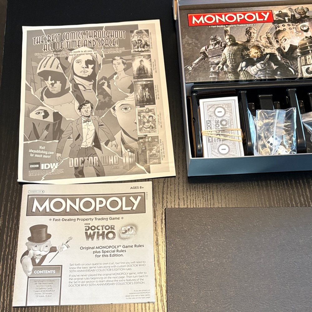 Doctor Who 50th Anniversary Edition Monopoly Game - Picture 6 of 10